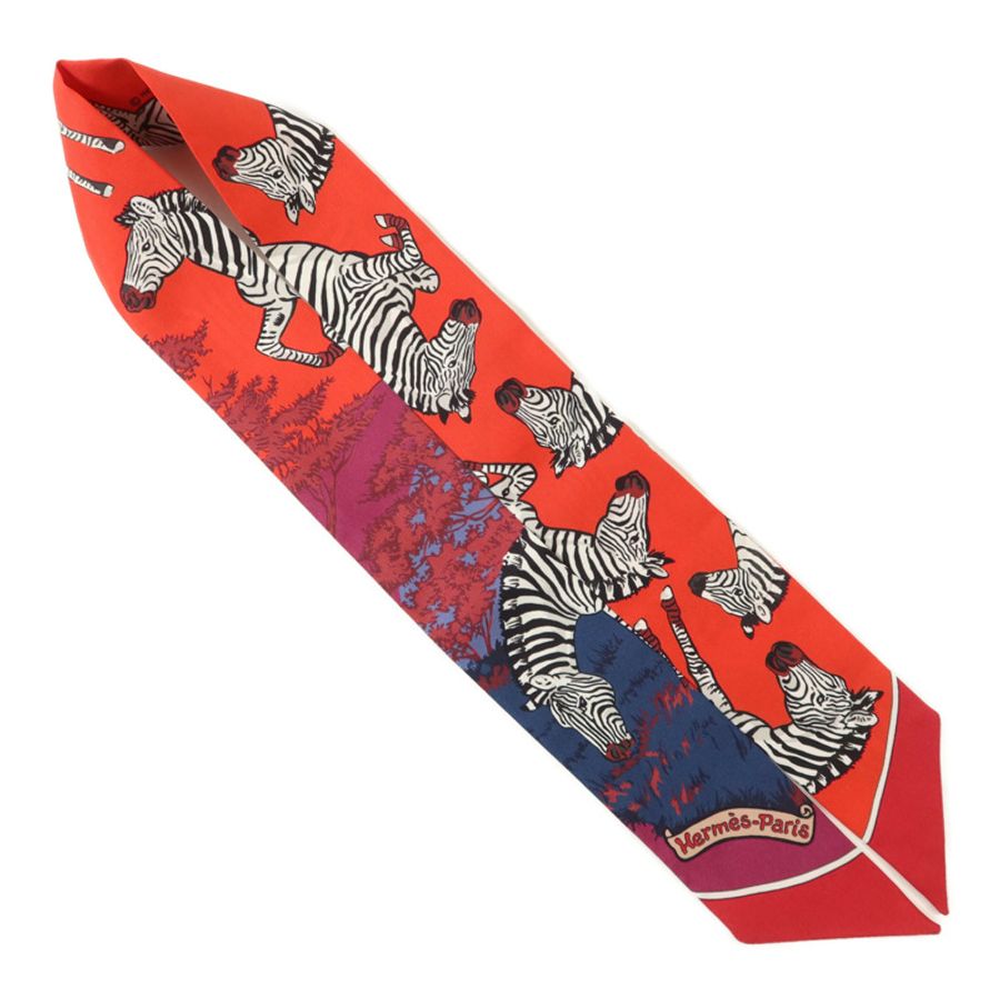 HERMES 絲質Twilly絲巾-3