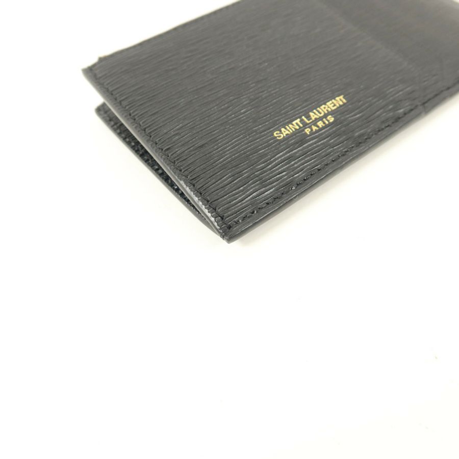 YVES SAINT LAURENT 牛皮皮革Zipped Card Case金扣卡片套-9