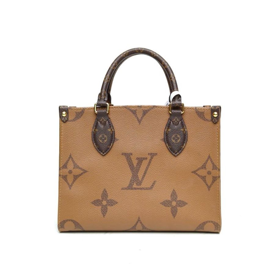 LOUIS VUITTON Onthego小號二合一寬肩帶老花PVC金扣晶片肩背包-2