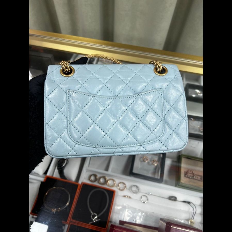 Chanel 2.55大mini
淡藍色-1