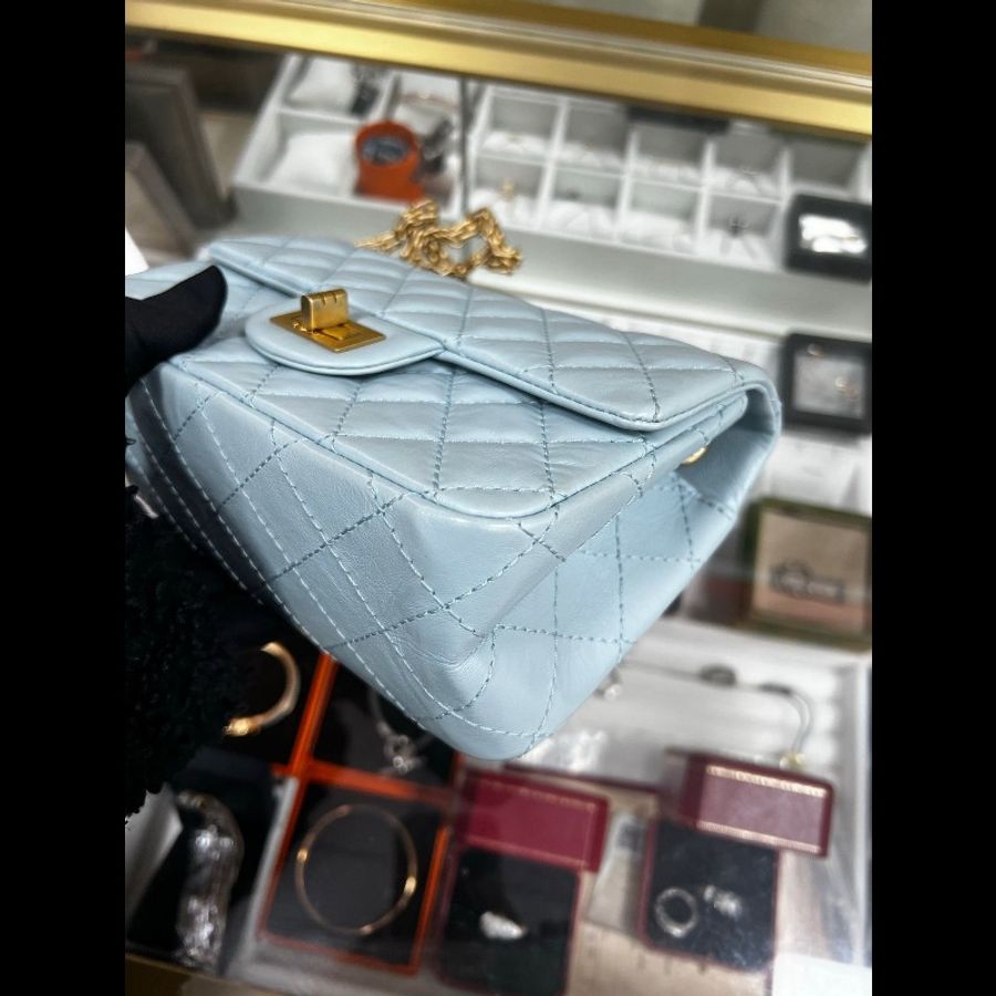 Chanel 2.55大mini
淡藍色-7