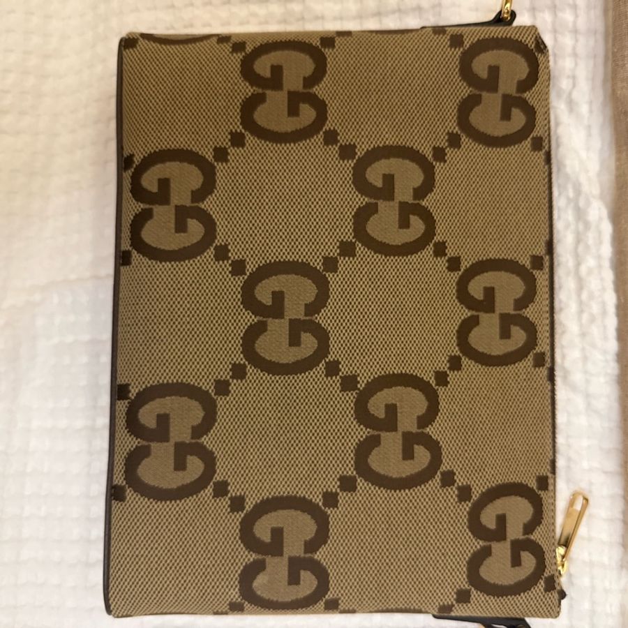 Gucci jumbo gg 緹花 郵差包 斜背 手拿包 兩用-1