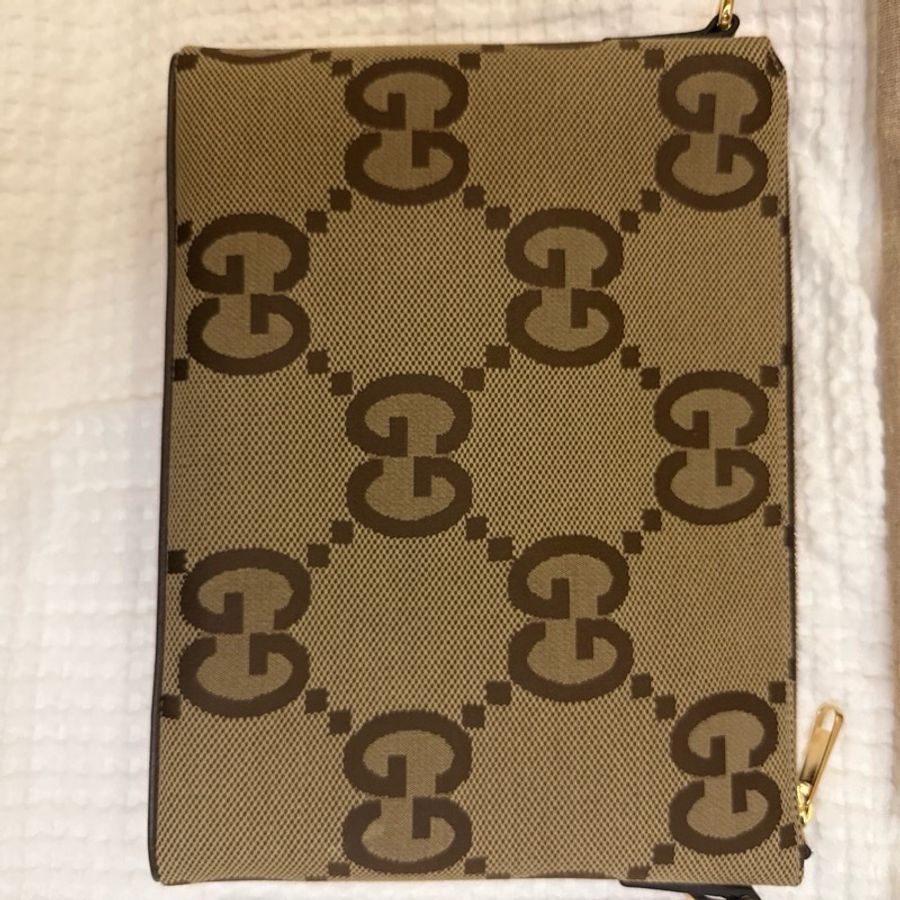 Gucci jumbo gg 緹花 郵差包 斜背 手拿包 兩用-7