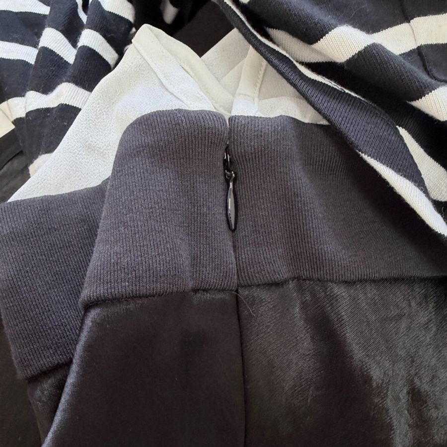 99)精品3.1 Phillip Lim 條紋拼接緞面洋裝:層次感細膩蕾絲 L號-13