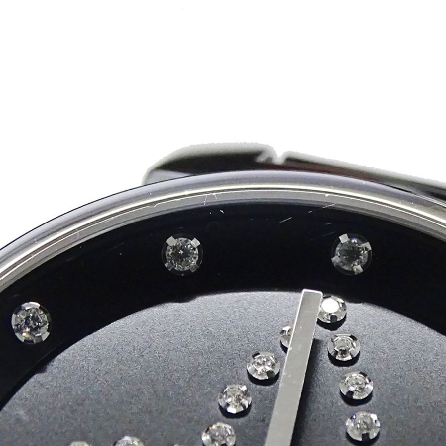 路易威登 (Louis Vuitton) 女士腕錶 Tambour Forever 鑽石石英 QZ 不鏽鋼 SS 皮革 Q12M5 銀色黑色-8