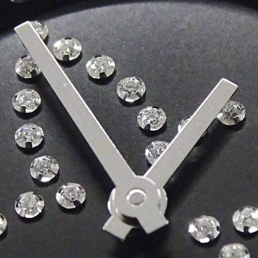 路易威登 (Louis Vuitton) 女士腕錶 Tambour Forever 鑽石石英 QZ 不鏽鋼 SS 皮革 Q12M5 銀色黑色-9