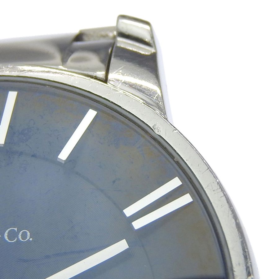 Tiffany & Co.) Atlas Dome腕錶 Z1800.11.10A00A 不鏽鋼石英模擬黑色錶盤 男士腕錶-6