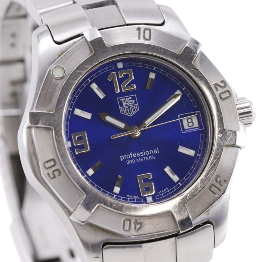 TAG Heuer 2000 專屬腕錶 WN1112 不鏽鋼石英模擬藍色錶盤男士腕錶-2