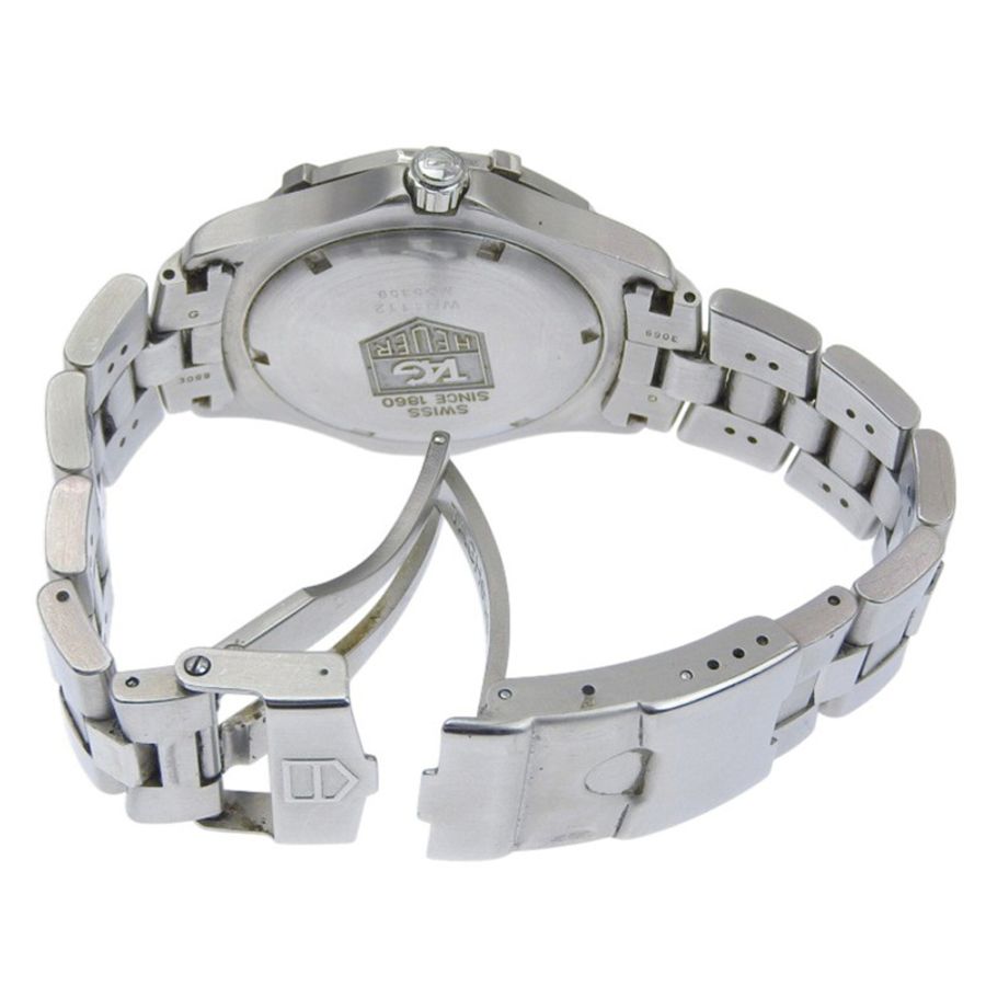 TAG Heuer 2000 專屬腕錶 WN1112 不鏽鋼石英模擬藍色錶盤男士腕錶-4