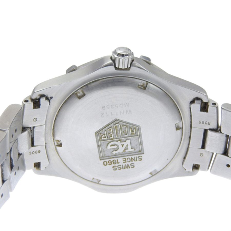 TAG Heuer 2000 專屬腕錶 WN1112 不鏽鋼石英模擬藍色錶盤男士腕錶-5
