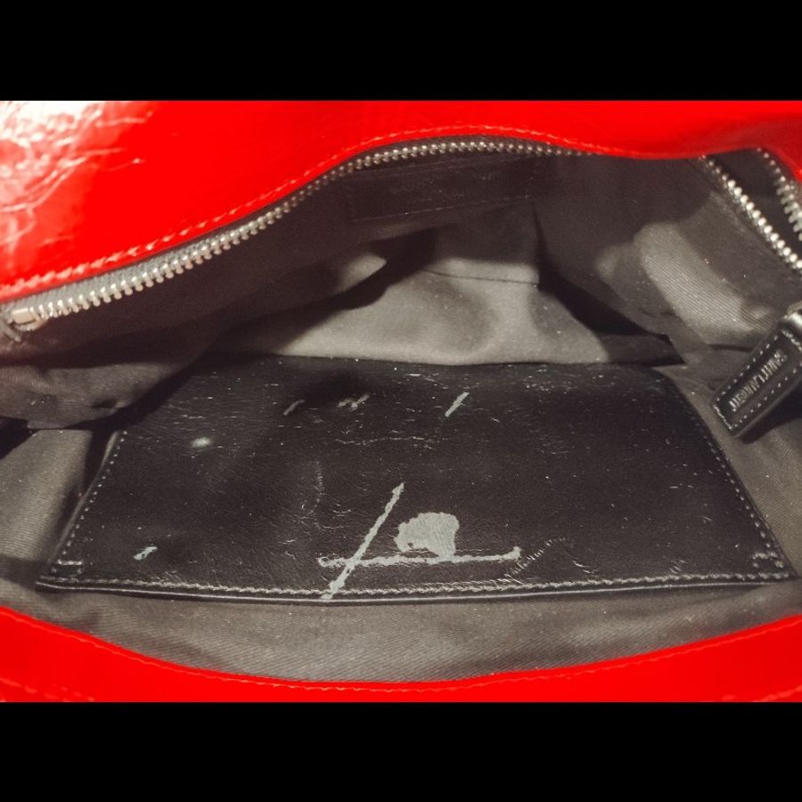 好挖寶|Saint Laurent YSL Niki Baby 紅色復古皺褶鏈條包 斜背包 肩背包-6