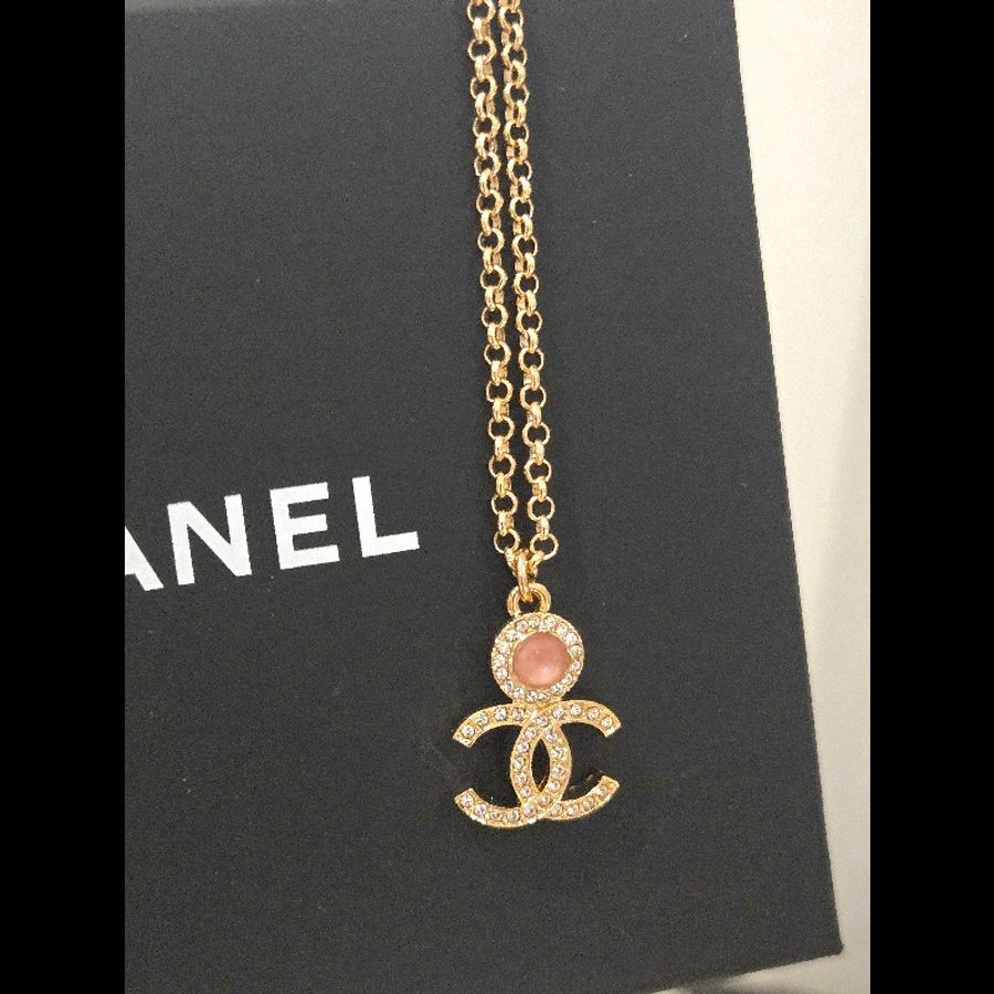 Chanel 香奈兒 24C 蜜桃粉金雙Clogo滿鑽項鍊 溫柔到骨子裡 🍑✨-20