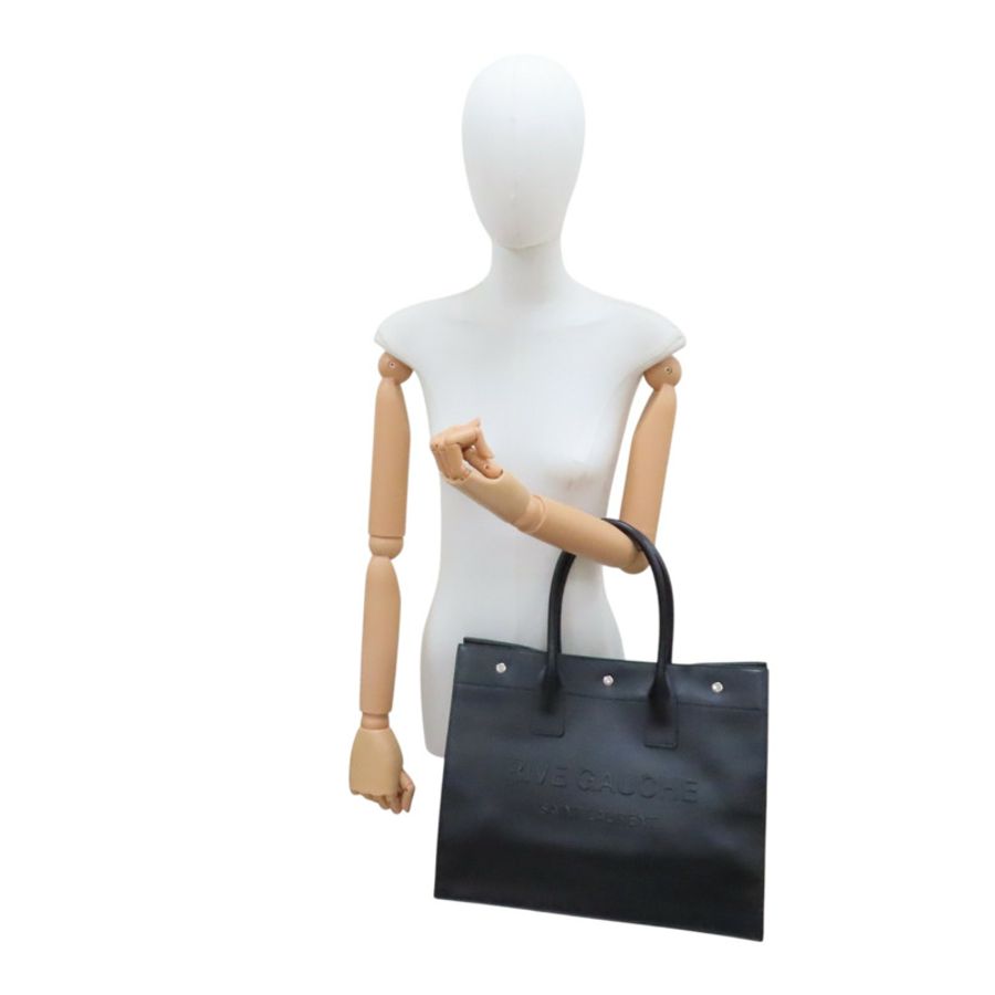 黑色 牛皮 Rive Gauche Tote Bag 手提包【SAINT LAURENT YSL 聖羅蘭 】 686266-8