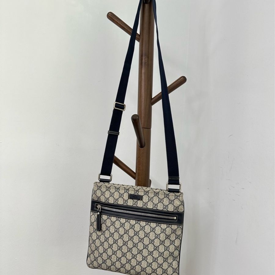 GUCCI古馳 gg supreme老花郵差包 斜挎包 97新-1
