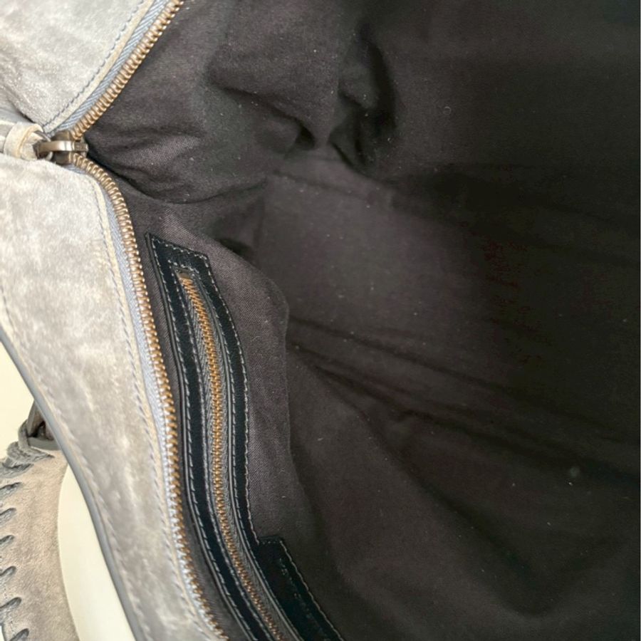 98新🩶 有購證🙌🏻 Balenciaga 巴黎世家 Le City 灰色麂皮 中號-14