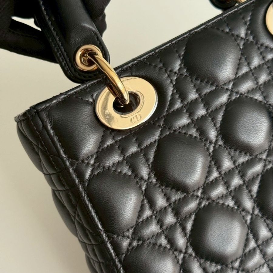 98新🖤 Dior 迪奧 Lady Dior 五格黛妃包 黑色-7