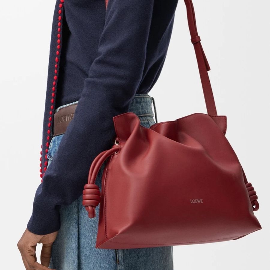 Loewe 女士 Flamenco 中號單肩包均碼碼中號、30cm*10.5cm*24.5cm-0
