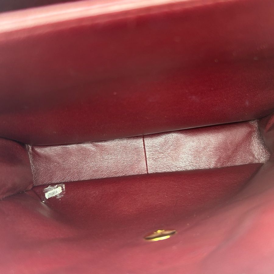 「JL精品代購」9新 香奈兒黑金羊皮菱格戴妃Kelly腋下包-12