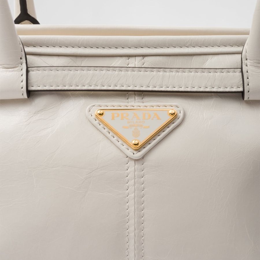 Prada 女士 中號Soft Lux徽標細節單肩包均碼碼中號、32cm*12cm*15.5cm-1
