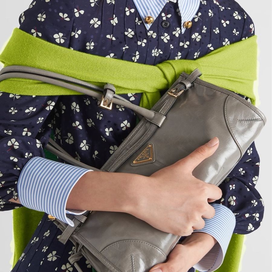 Prada 女士 中號徽標單肩包均碼碼中號、32cm*12cm*15.5cm-7