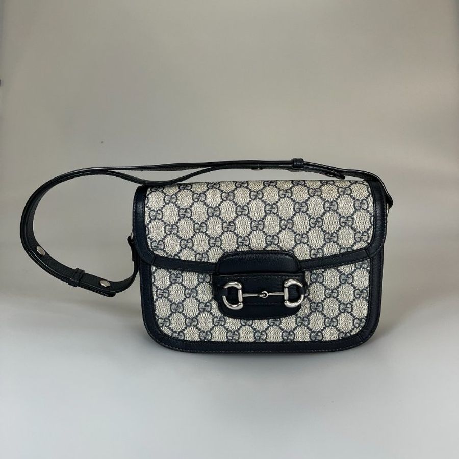 GUCCI 602201 藍色1955肩背包 小號-1