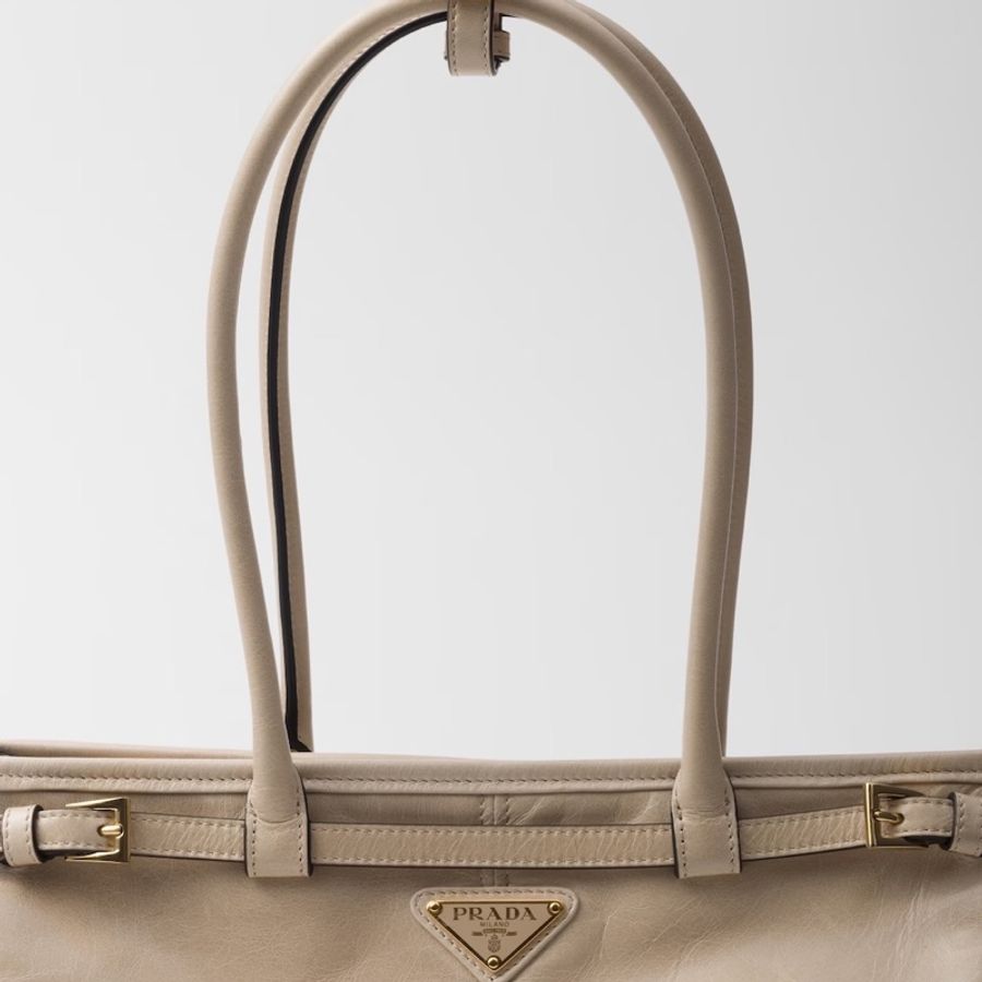 Prada 女士 中號Soft Lux徽標單肩包均碼碼中號、32cm*12cm*15.5cm-5