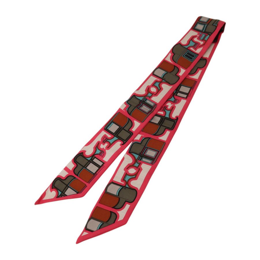 HERMES 絲質Twilly絲巾-1