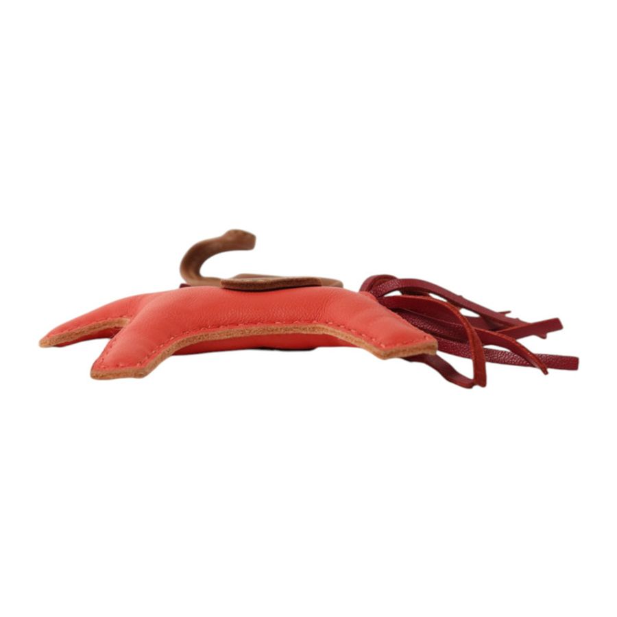 HERMES Milo皮革Rodeo PM掛飾Jaipur/Grenat/Fauve-2
