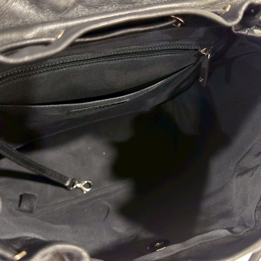 🐫CHANEL黑銀羊皮中號薩爾斯堡雙肩包Saltsbourg Backpack經典菱格紋-19