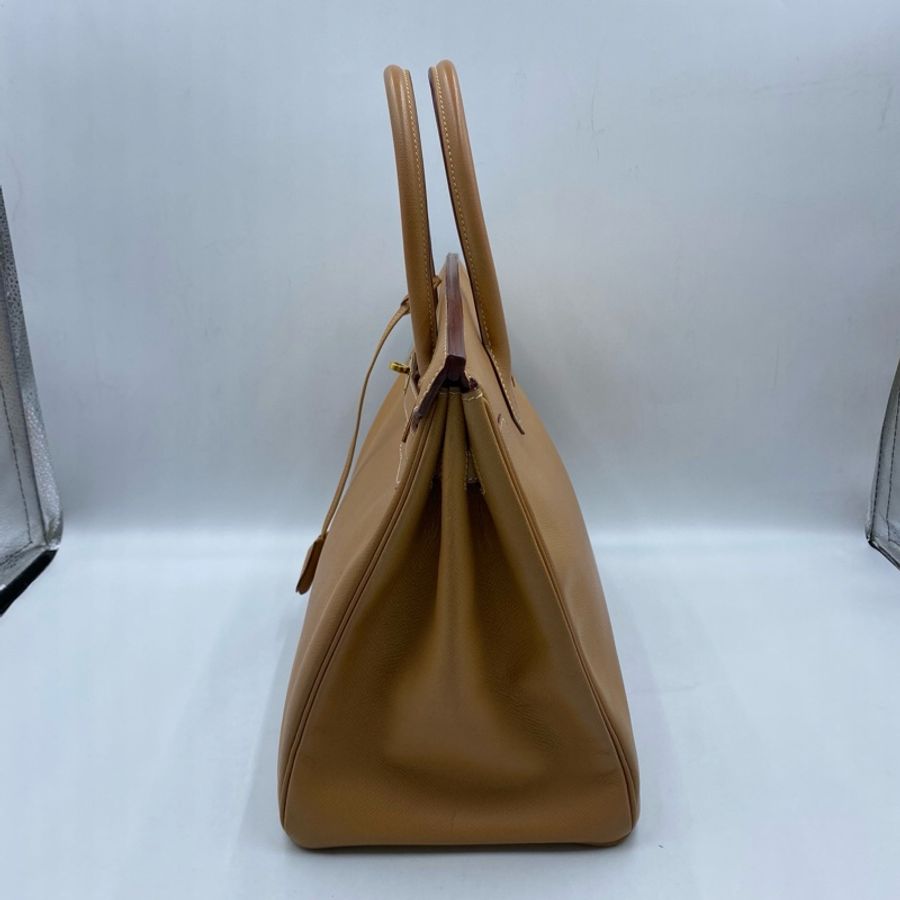 HERMES愛馬仕 birkin35 餅乾色E皮-5