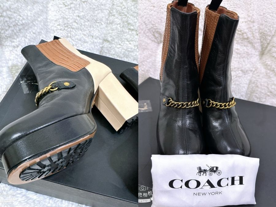 未使用coach 短筒靴（原價14300元）-5