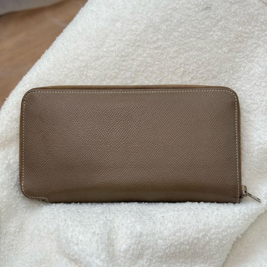 Hermes Silk'In 大象灰色絲巾長夾 🌊海洋星圖感內裡-1