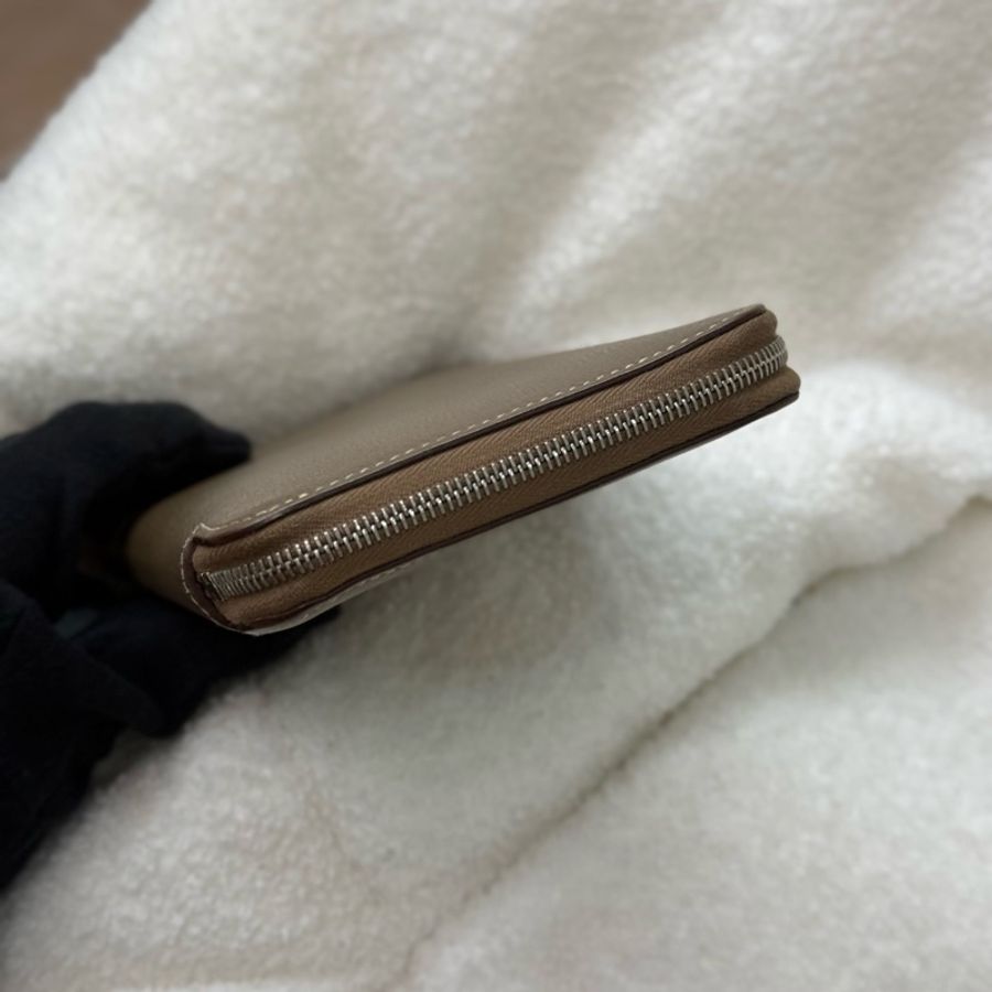Hermes Silk'In 大象灰色絲巾長夾 🌊海洋星圖感內裡-4