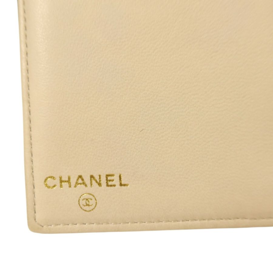 CHANEL 牛皮皮革Long Wallet金扣長錢包-8