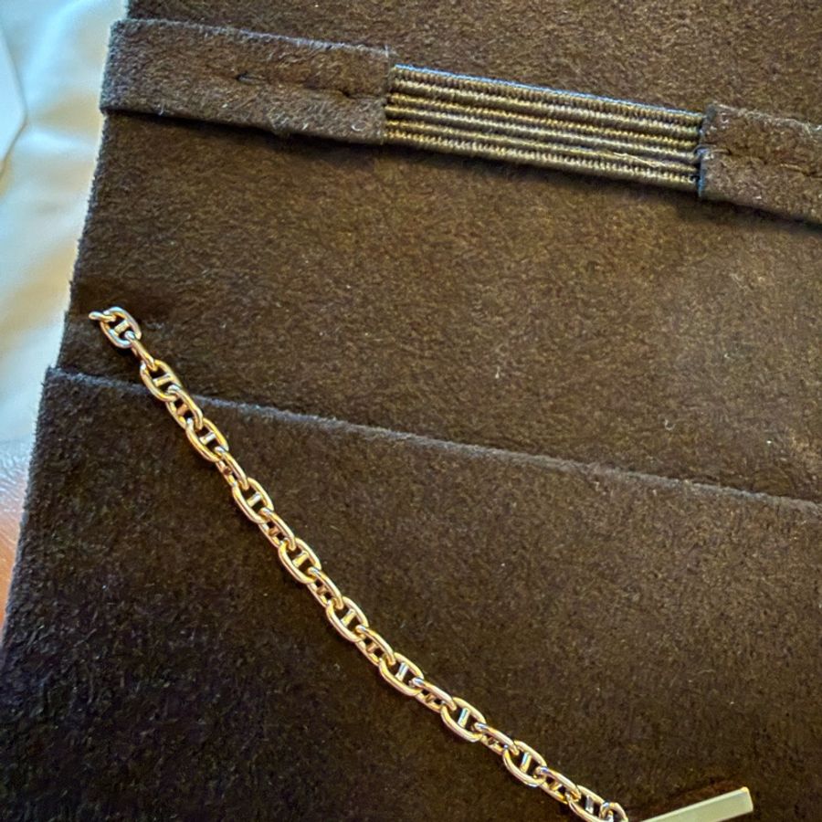 💖Hermes 豬鼻玫瑰金 鑽石手鍊 ST💖 全新全配-7