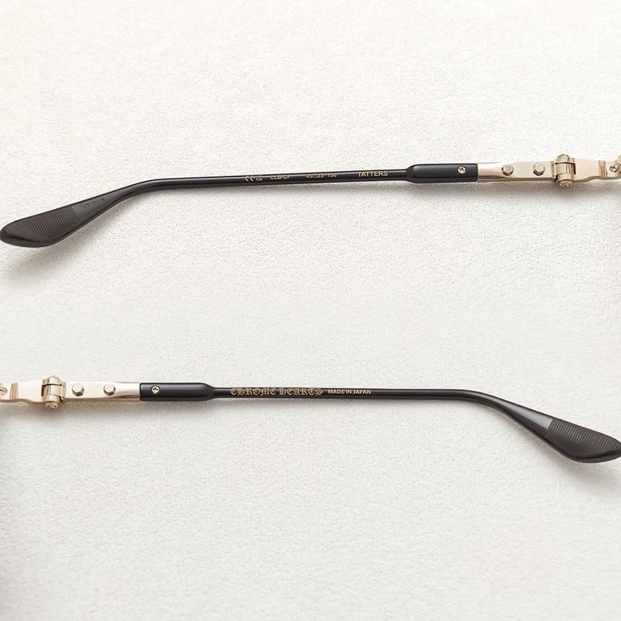 Chrome Hearts 男士 全框平光鏡45碼橋寬: 2.3cm; 鏡腿長: 15cm; 鏡片直徑: 4.5cm-3