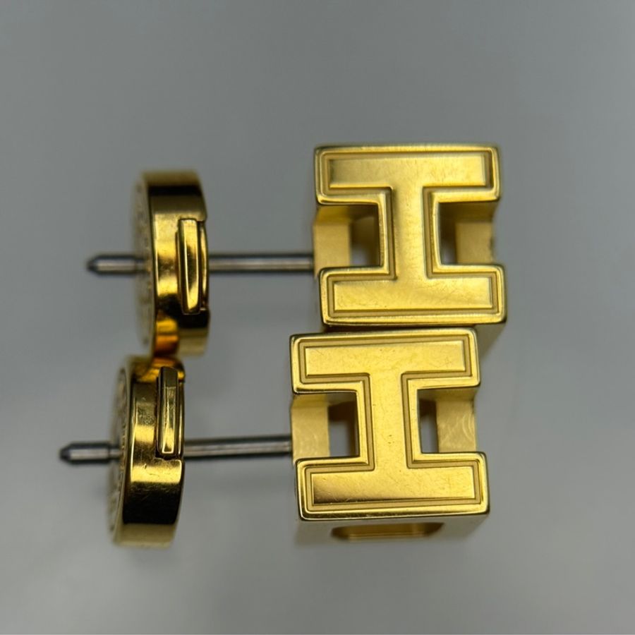 Hermès 愛馬仕 紅色小號方塊H耳釘 🈚附件-2