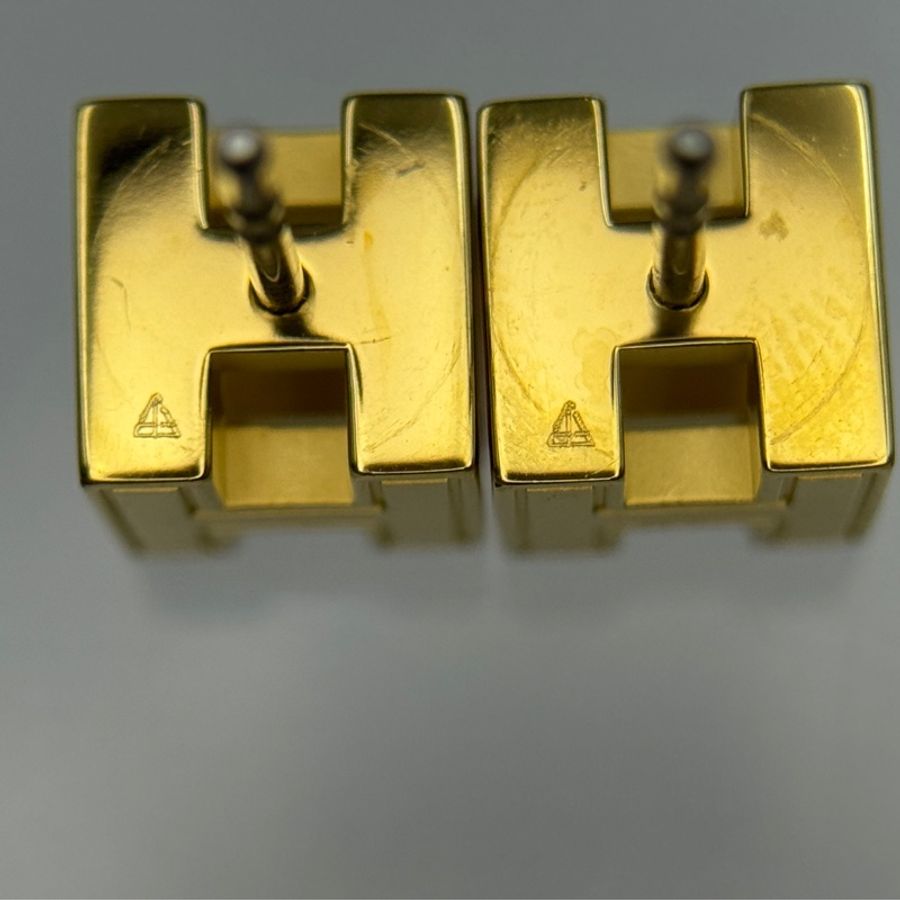 Hermès 愛馬仕 紅色小號方塊H耳釘 🈚附件-3