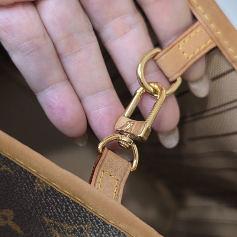 六月我生日亂賣 二手Louis Vuitton LV 原花neverfull MM中款 購物包 肩背包-24