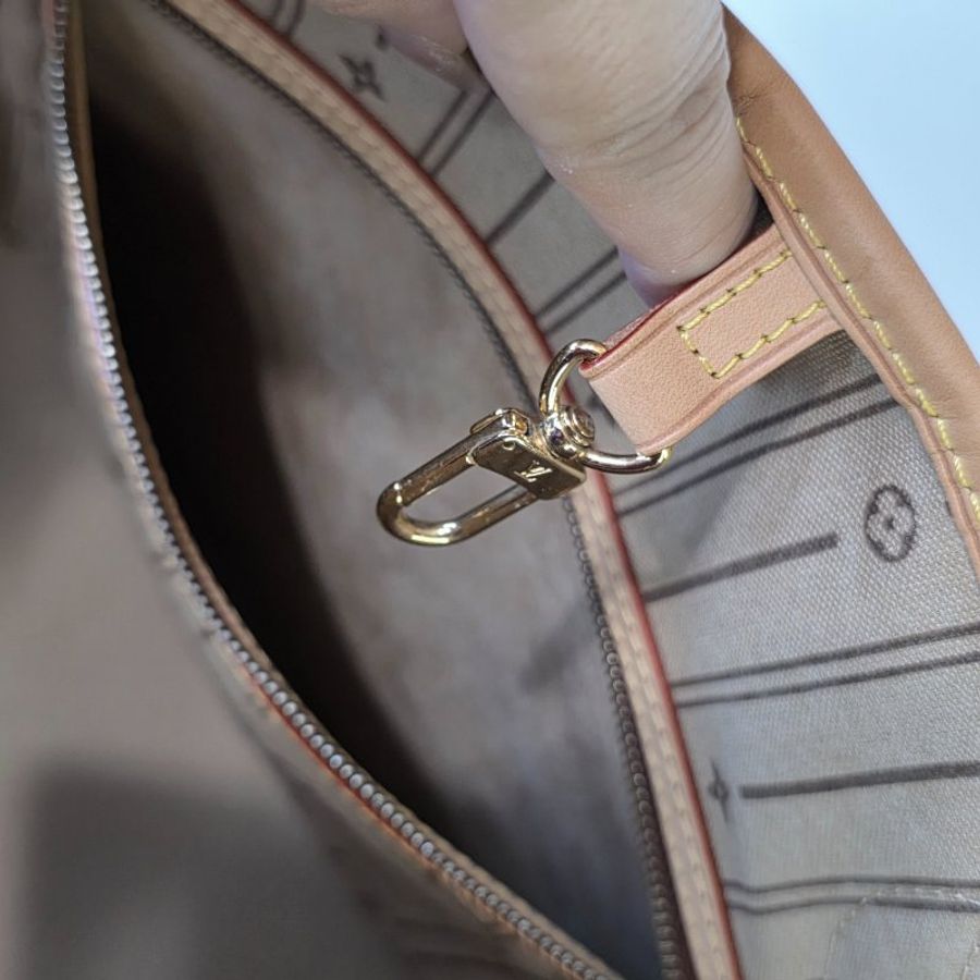 六月我生日亂賣 二手Louis Vuitton LV 原花neverfull MM中款 購物包 肩背包-30