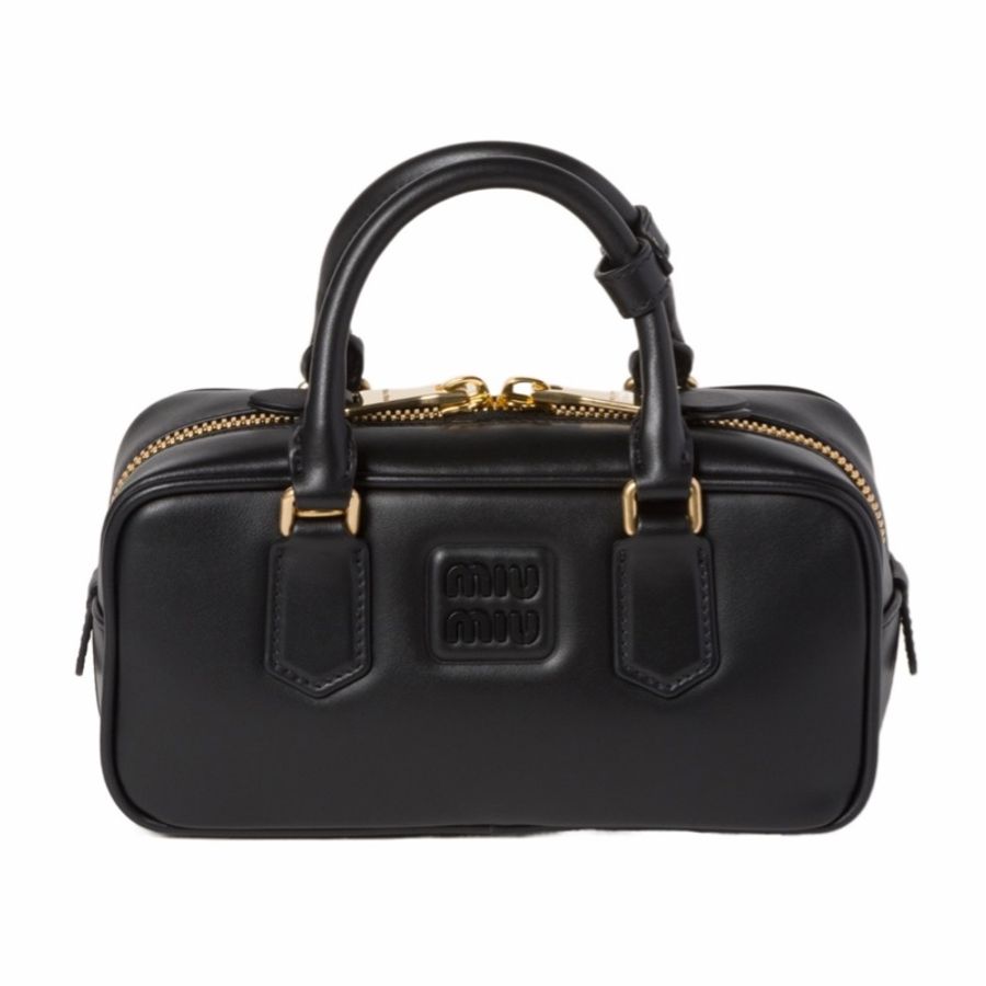 Miu Miu 女士 Arcadie小號徽標圖案單肩包均碼碼小號、22cm*7.5cm*10.5cm-0