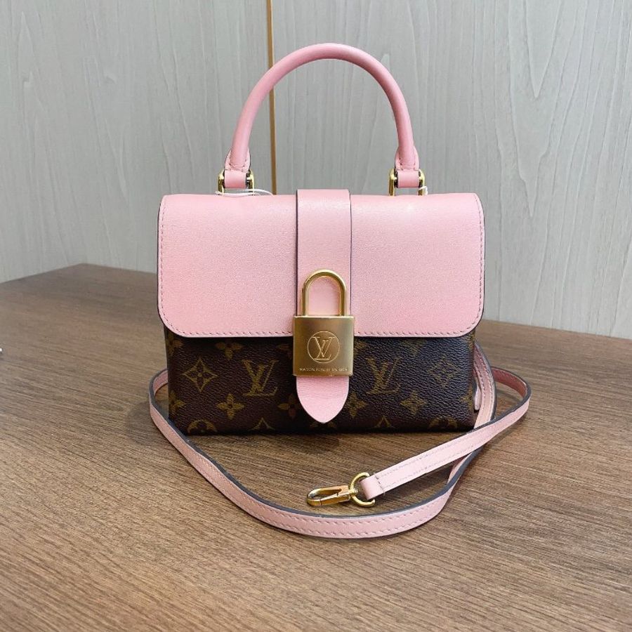 路易威登/Louis Vuitton Locky BB老花拼粉色 鎖頭包-0