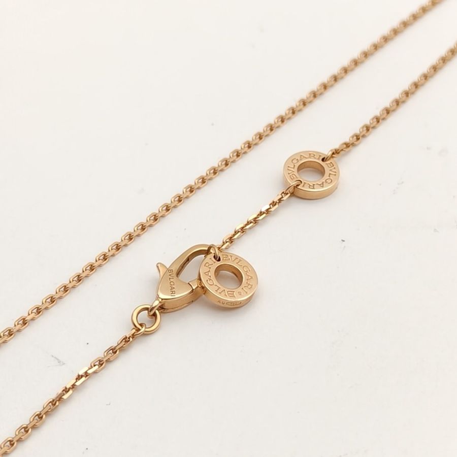 BVLGARI DIVASDREAM扇子扇邊鑲鑽項鏈18K玫瑰金/鑽石-3