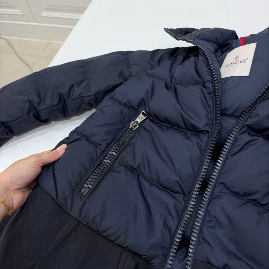 MONCLER NESEA GIUBBOTTO 深藍 藏青 荷葉邊 羽絨 羽絨外套 防風外套 夾克 外套-8