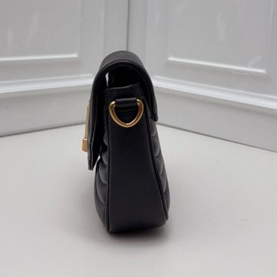 芯片款 路易威登/Louis Vuitton New Wave黑金牛皮肩背包-2