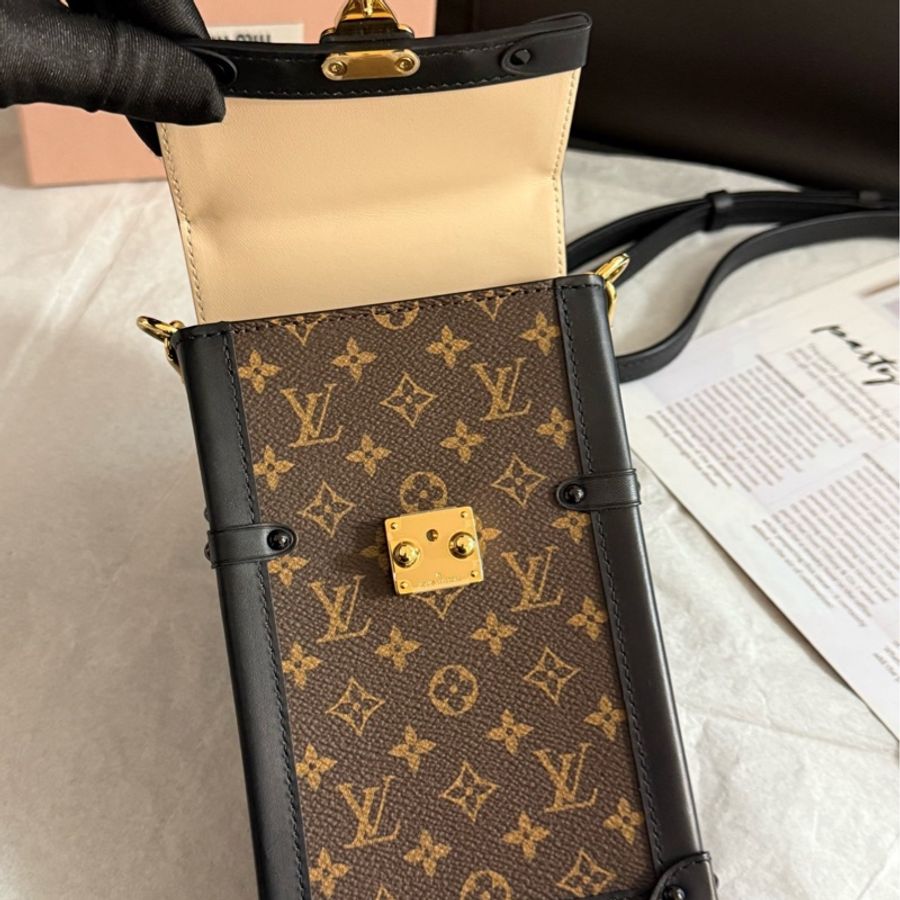Louis Vuitton路易威登 老花盒子手機包 男女同款 尺寸:17*3*11 配件塵袋-4