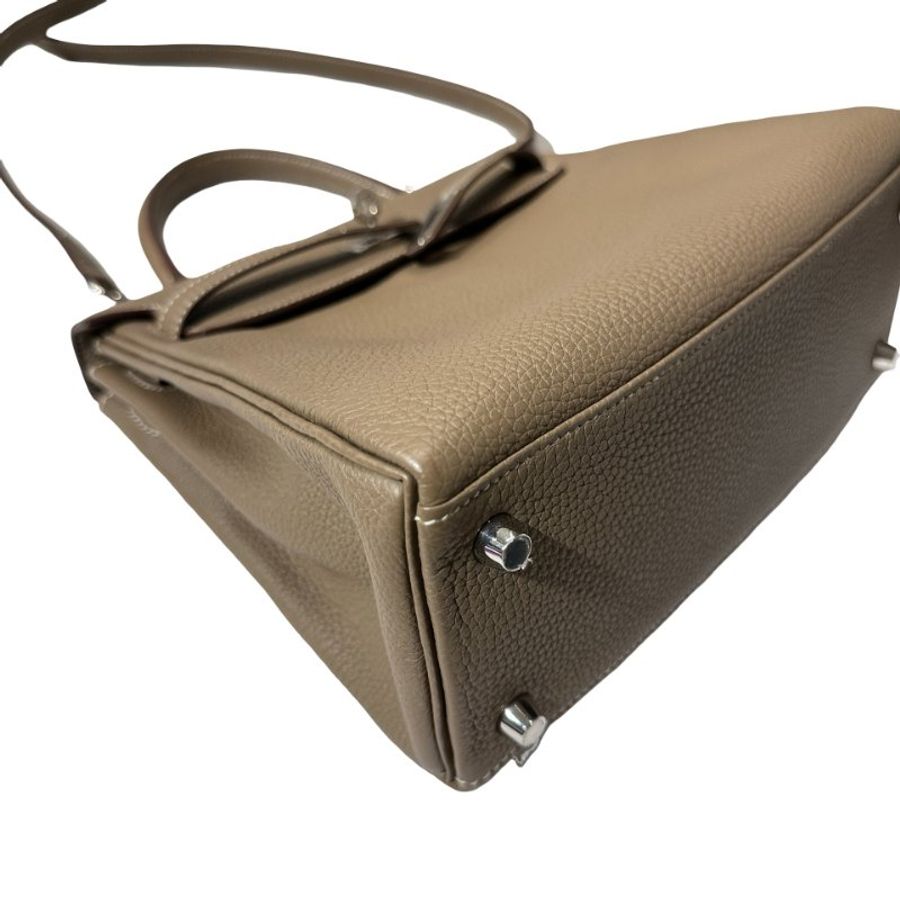 Used HERMÈS Kelly 25 Two Way Shoulder Bag Etoupe (18) PHW-21