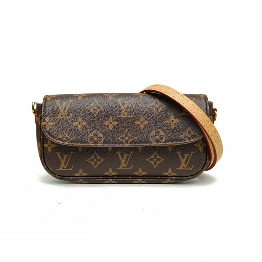 LOUIS VUITTON IVY鏈條腋下包老花PVC金扣晶片肩背包-0