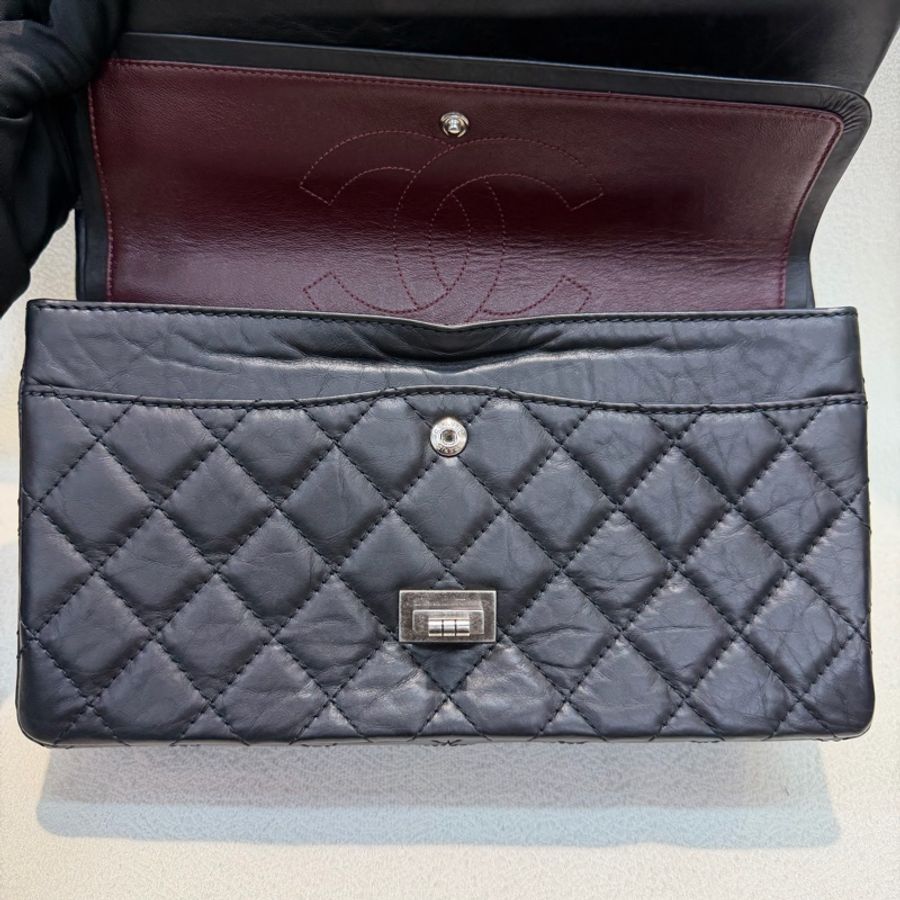 CHANEL 2.55 黑銀色做舊 28 IA446-38