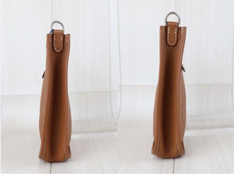 「JL精品代購」9新 Hermes 愛馬仕 mini evelyne 棕銀-3